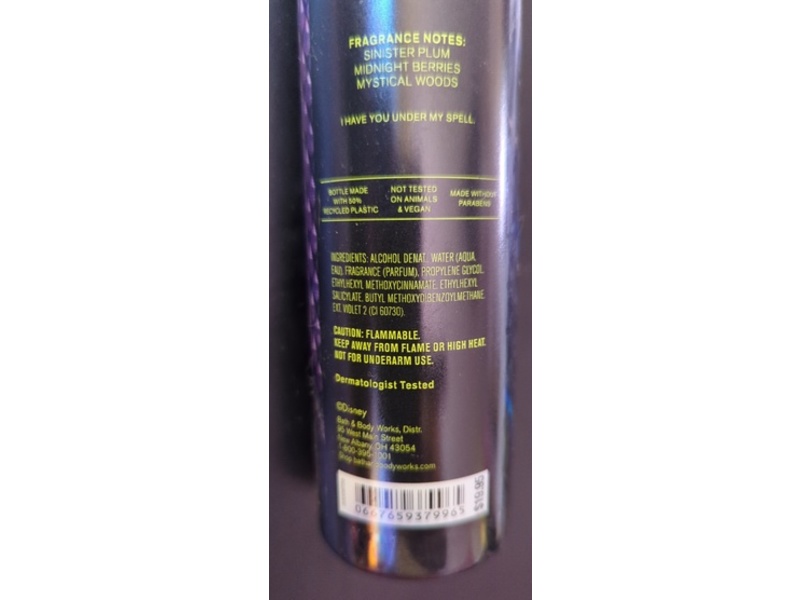 Bath & Body Works Disney Villains Fine Fragrance Mist, Maleficient, 8 fl oz/236 mL