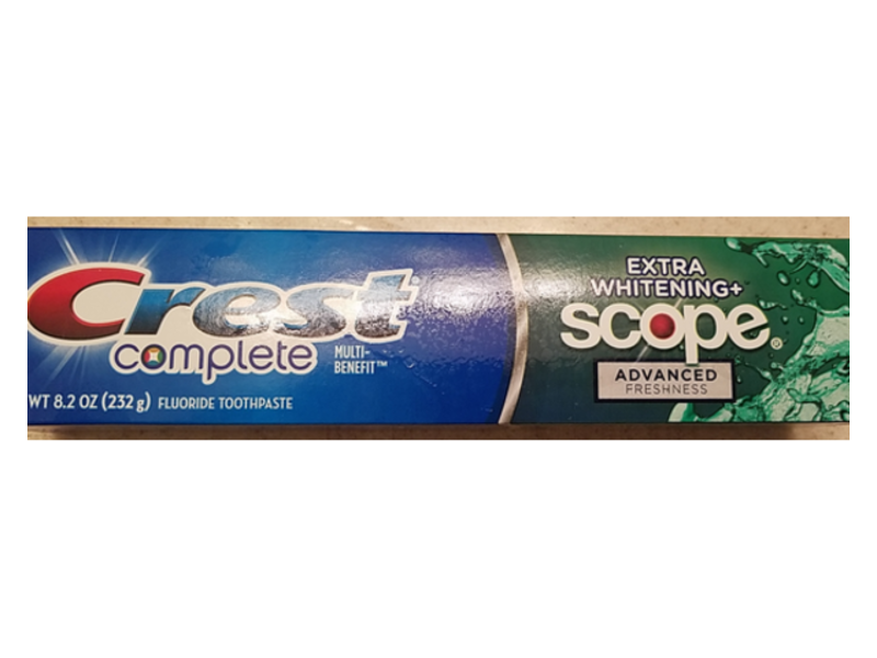 Crest Complete Multi-Benefit Fluoride Toothpaste, Extra Whitening + Scope Advanced Freshness, 8.2 oz / 232 g