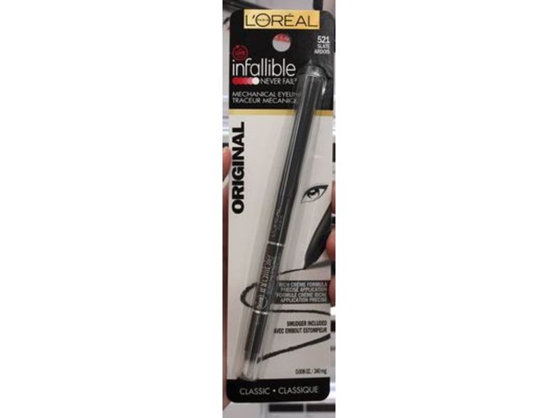 L'Oreal Infallible Never Fail Eyeliner, 521 Slate Ardons, 0.008 oz