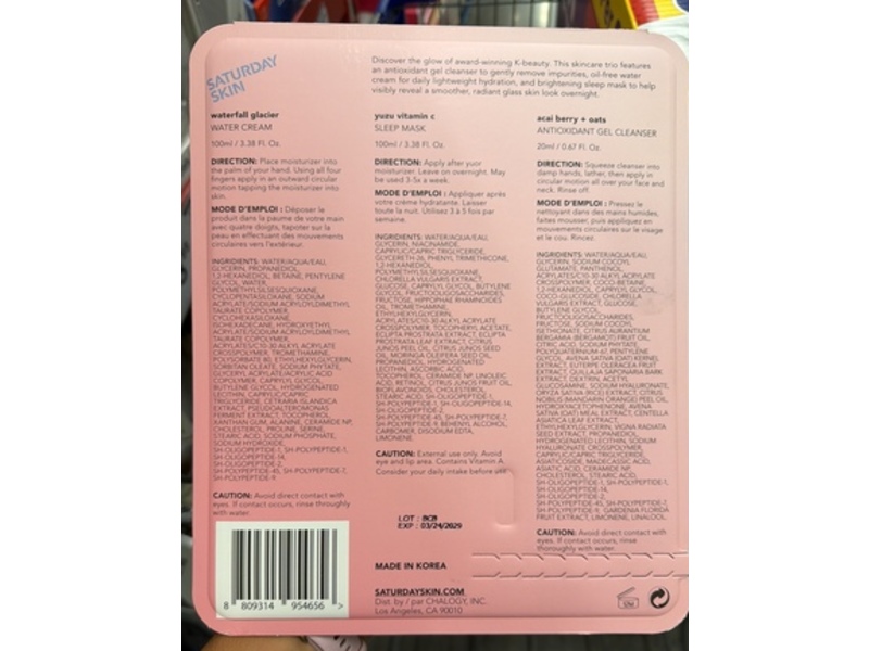 Saturday Skin Glowy Skin Am+Pm Essentials Set, 3 Count