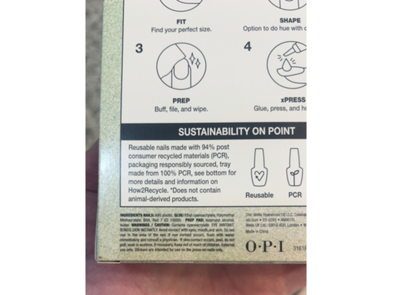 Opi Xpress On Gel Like Salon Manicure, Taurus T Me, 0.07 oz/2 g, 30 Count