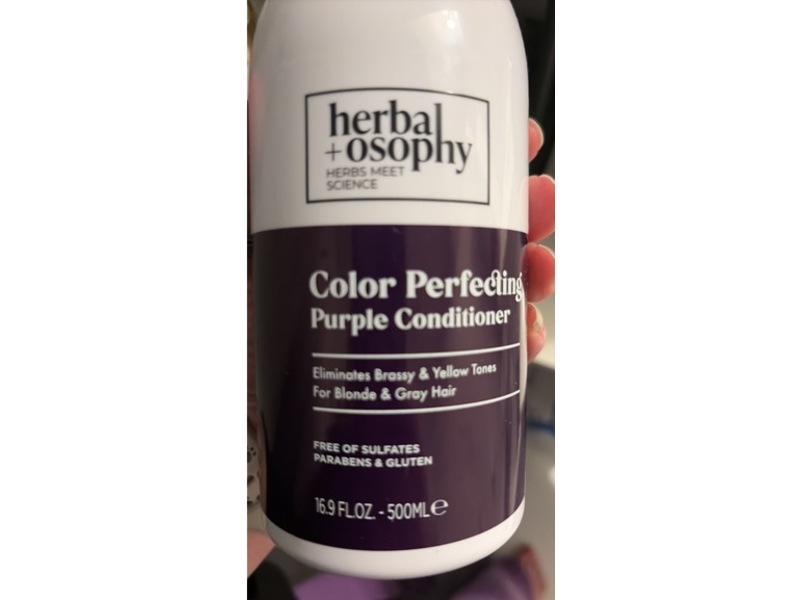 Herbalosophy Color Perfecting Purple Conditioner, 16.9 fl oz/500 mL, Pack Of 2
