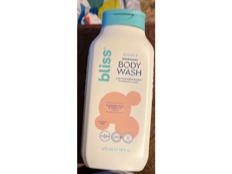 Bliss Cloud 9 Nourishing Body Wash, Almond Milk & Vanilla, 16 fl oz/470 mL