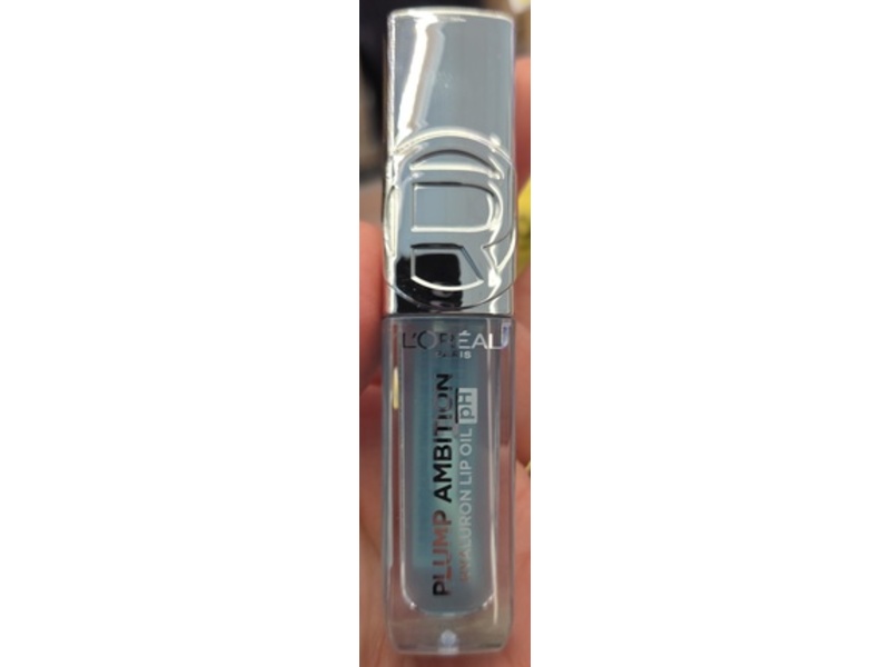 L'Oreal Paris Plump Ambition pH Hyaluron Lip Oil, 010 pH Cristal Ice, 0.16 fl oz/5 mL