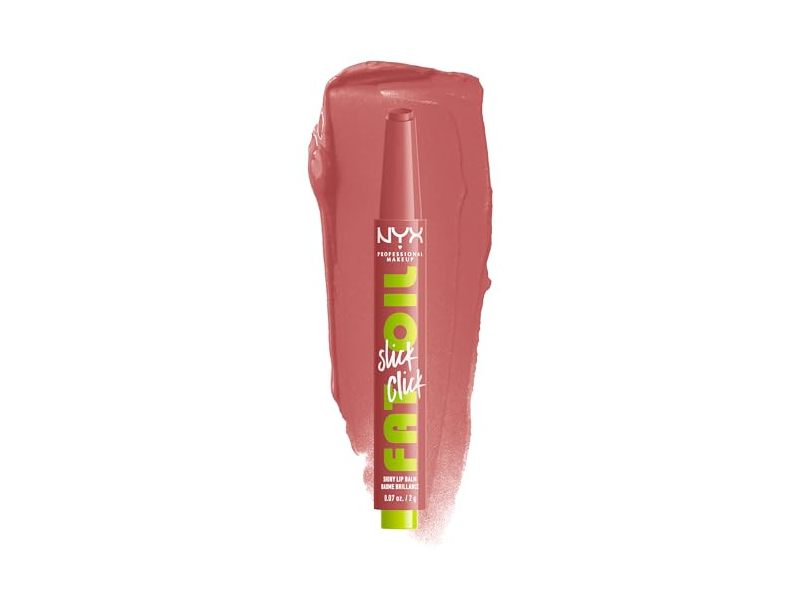 NYX Professional Makeup Slick Click Fat Oil Shiny Lip Balm, 19 Caption This, 0.07 oz/2 g