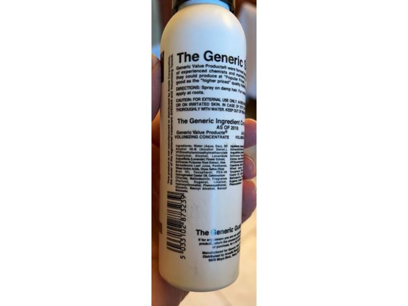 Generic Value Products Volumizing Concentrate, 4 fl oz/118 mL