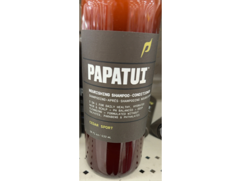 Papatui Nourishing Shampoo + Conditioner, Cedar Sport, 18 fl oz/532 mL