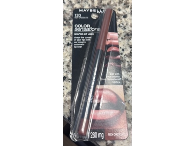 Maybelline New York Color Sensations Shaping Lip Liner, 120 Rich Chocolate, 28 g