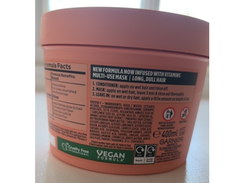 Garnier Ultimate Blends Glowing Lengths Hair Food, Pineapple, 400 mL
