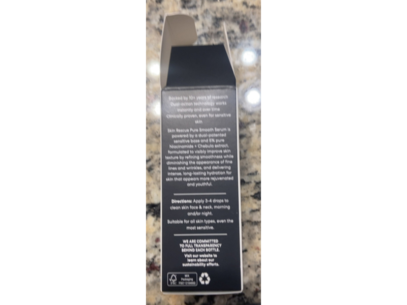 bareMinerals Skin Rescue Pure Smooth Serum, 5% Niacinamide + Chebula, 1 fl oz/30 mL