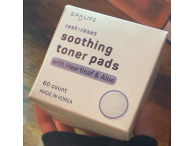 SpaLife Soothing Toner Pads, Heartleaf & Aloe, 60 Count, Pack Of 2