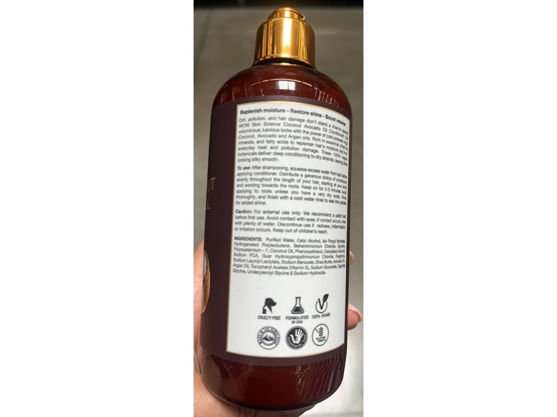 Wow Skin Science Conditioner, Virgin Coconut + Avaocado Oil, 10.14 fl oz/300 mL