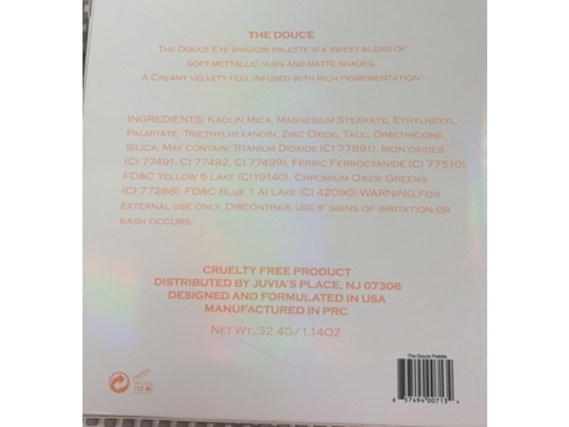 Juvia's Eye Shadow Palette, The Douce, 1.14 fl oz/32.4 g