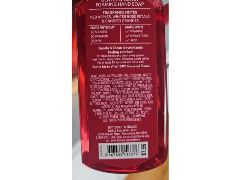 Bath & Body Works Gentle & Clean Foaming Hand Soap, Winter Candy Apple, 8.75 oz/259 mL