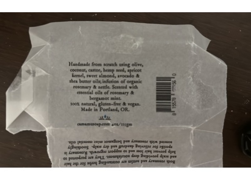 Camamu Rosemary Nettle Shampoo, 4 oz/115 g