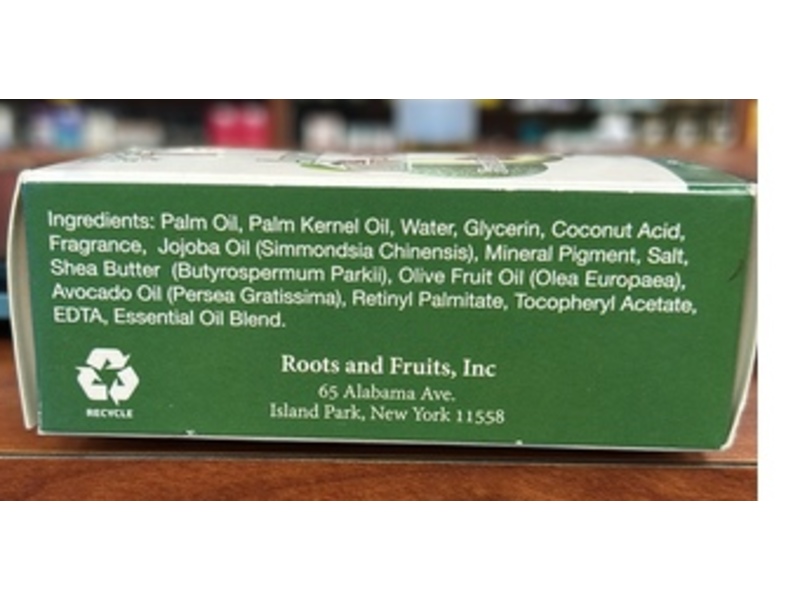 Roots & Fruits Bar Soap, Avocado & Olive Oil, 5 oz/141 g