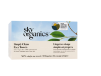 Sky Organics Simply Clean Face Towels, XL, 30 Count - thumbnail 1