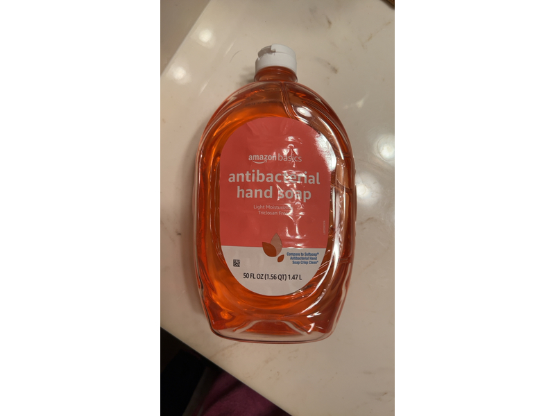 Amazon Basics Antibacterial Liquid Hand Soap Refill, Light Moisturizing, Triclosan-Free, 56 Fluid Ounces, 1-Pack