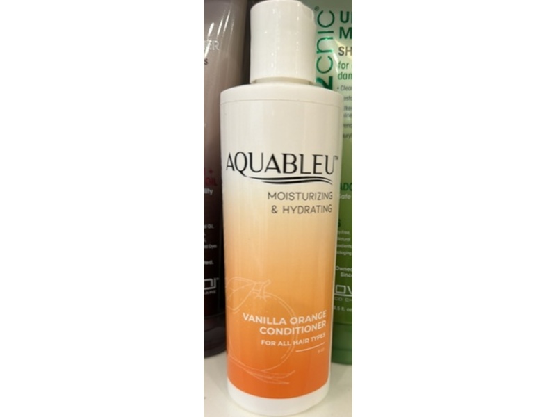 Aquableu Moisturizing & Hydrating Vanilla Orange Conditioner, 8 oz