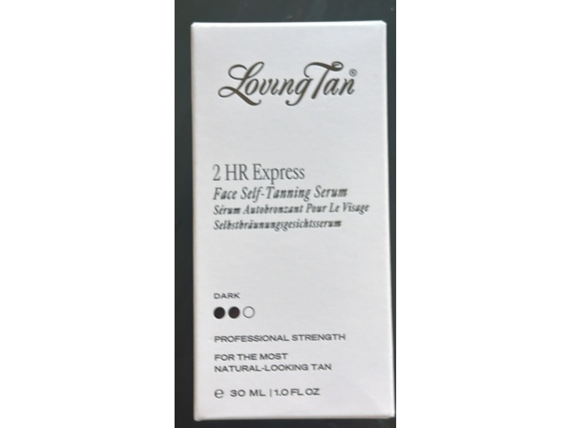 Loving Tan 2 Hr Express Face Self Tanning Serum, Dark, 1 fl oz/30 mL