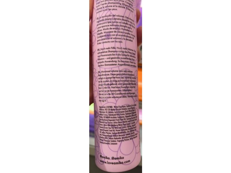 Amika: 3D Volume & Thickening Shampoo, 9.2 fl oz/273 mL