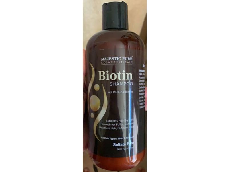 Majestic Pure Biotin Shampoo, Dht-3 Blocker, 16 fl oz/473 mL