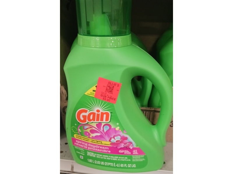 Gain Liquid Laundry Detergent, Spring Daydream, 45 Loads, 65 fl oz/1.92 L