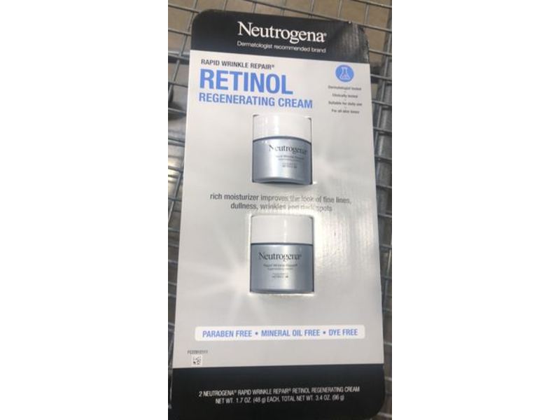 Neutrogena Rapid Wrinkle Repair Regeneration Cream, 1.7 oz/48 g, 2 Count