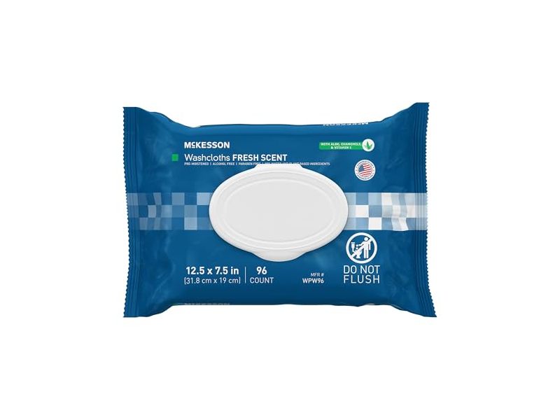 McKesson Washcloth, Fresh, 96 Count