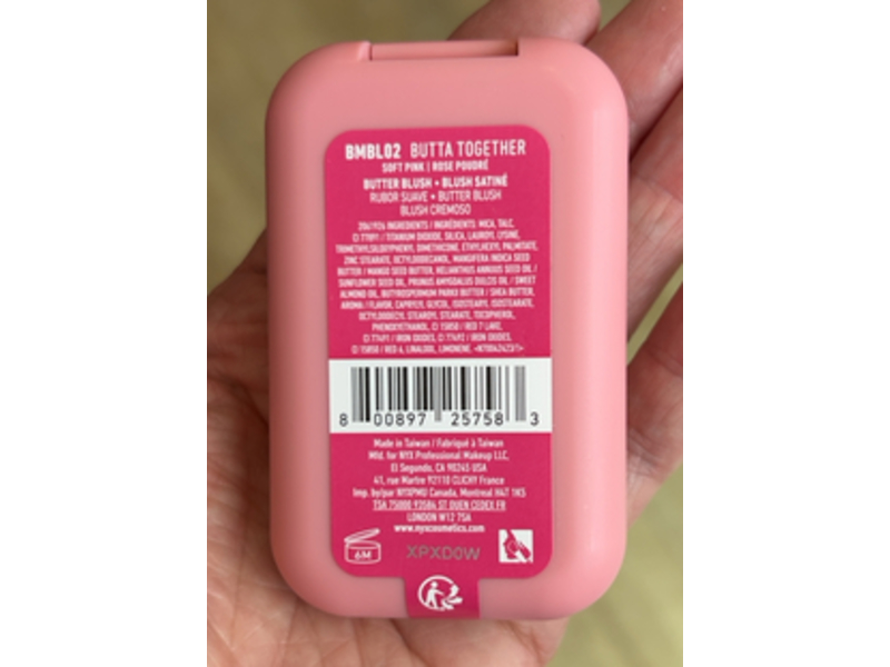 Nyx Professional Buttermelt Blush, Bmbl 02 Butta Together, 0.17 oz/5 g