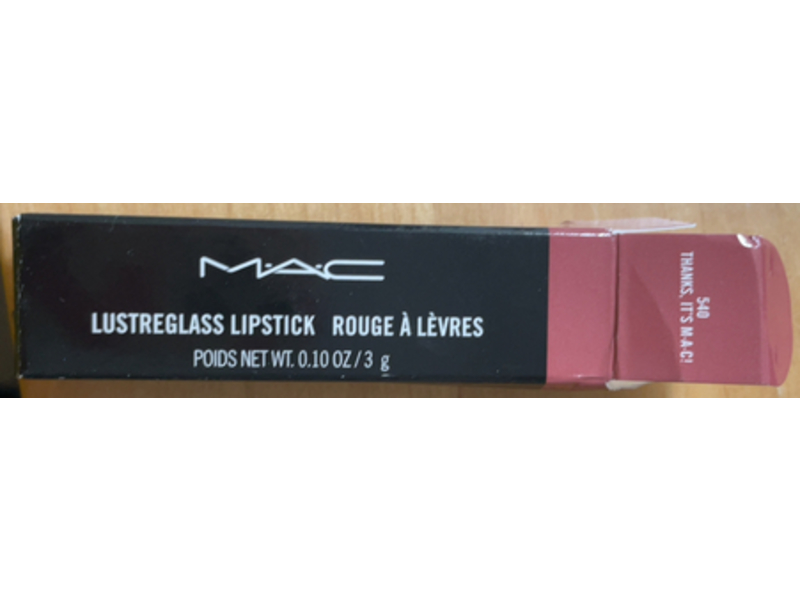 M.A.C Lustreglass Lipstick, Thanks Its M.A.C!, 0.10 oz/3 g