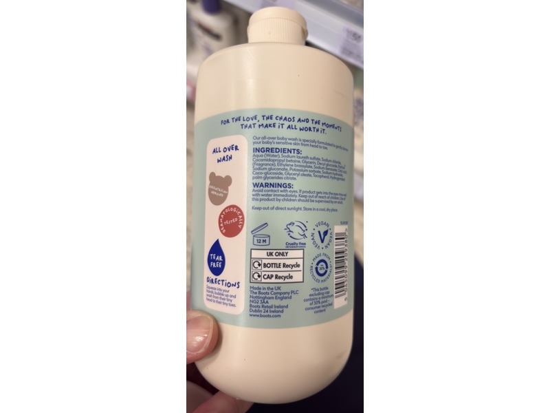 Boots Little + Loved All Over Wash, Chamomile Cotton, 500 mL