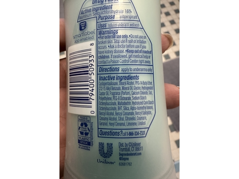 Degree Advanced Antiperspirant Deodorant, Fresh English Rose, 2.6 oz/74 g