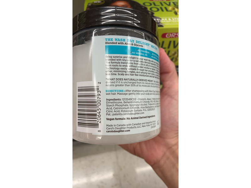 Carol's Daughter Wash Day Delight Cream Detangler Jelly-To-Cream Conditioner, Aloe & Glycerin, 20.0 oz/567 g