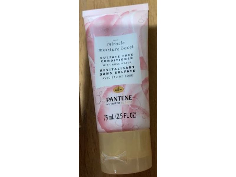 Pantene Pro-V Miracle Moisture Boost Conditioner, Sulfate Free, Rose Water, 2.5 fl oz/75 mL