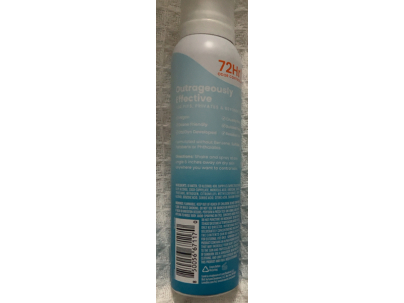 Lume Whole Body Deodorant Invisible Spray, 3.6 oz/102 g