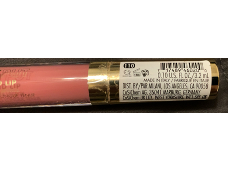 Milani Stay Put Liquid Lip Longwear Lipstick, 110 Glow Up, 0.10 fl oz/3.2 mL