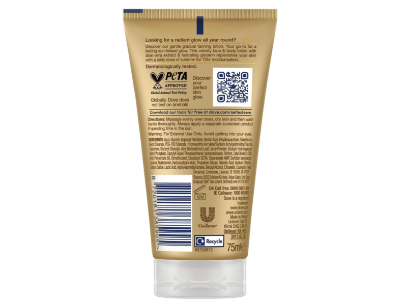 Dove Derma Spa Summer Revived Face Cream, Fair To Medium, 75 mL