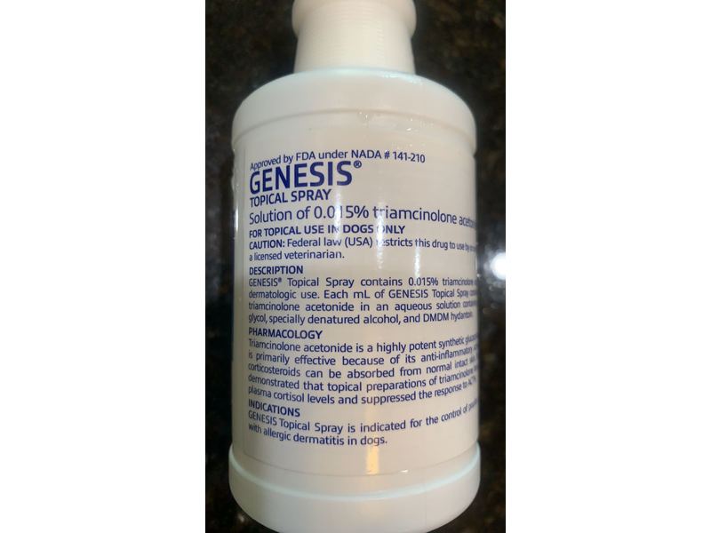 Virbac Genesis Topical Spray 0.015% Triamcinolone, 8 fl oz/237 mL, Virbac (RX)