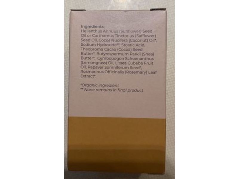 The Earthling Co. Body Wash Bar, Lemon Poppyseeds, 4.5 oz/130 g