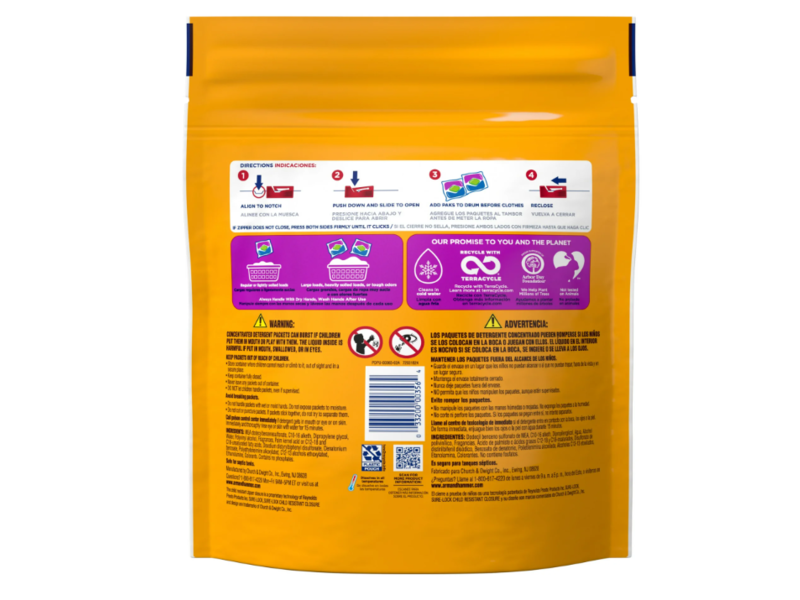 Arm & Hammer Deep Clean Odor Formula Power Paks, Radiant Burst, 44 Count