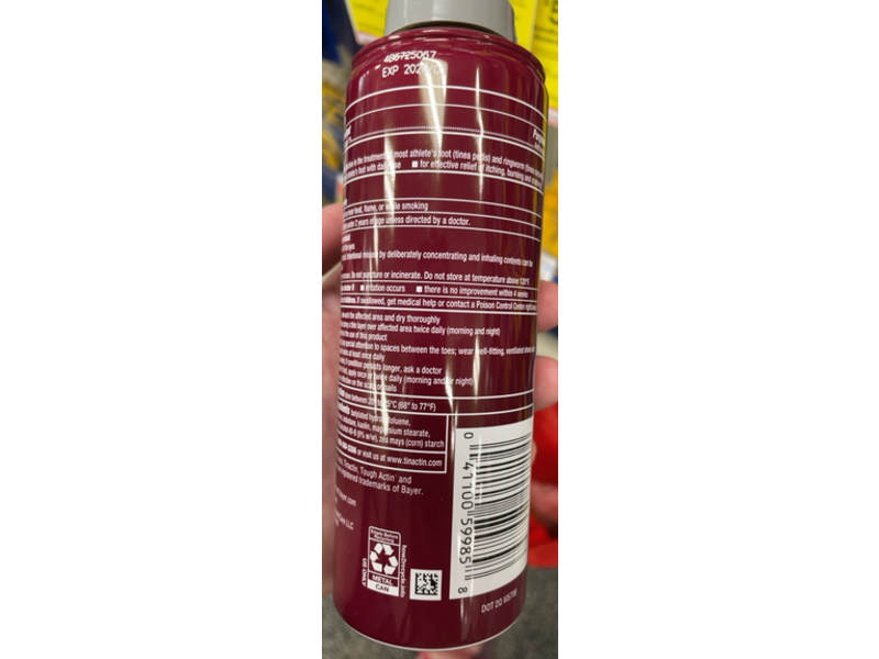 Tinactin Tolnaftate Antifungal Athlete's Foot Powder Spray, 4.6 oz/133 g