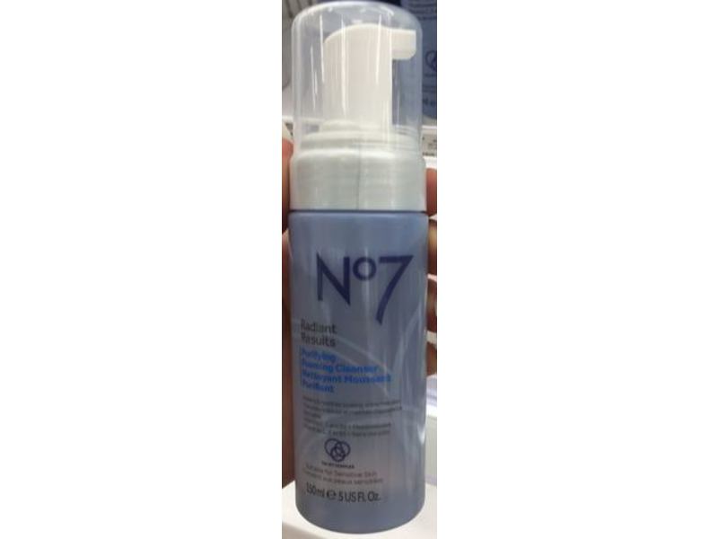 No 7 Purifying Foaming Cleanser, Radiant Reults, 5 fl oz/150 mL