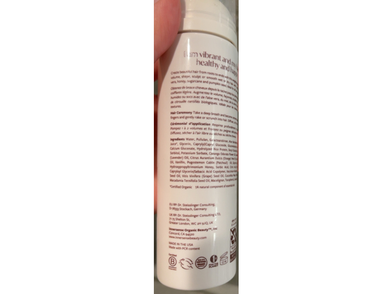 Innersense I Create Lift Volumizing Foam, 2.37 fl oz/70 mL