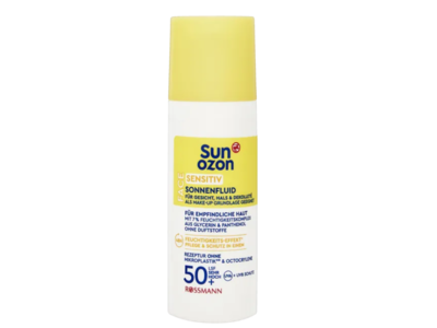 Rossmann Sunozon Sensitive Face Sunfluid Sunscreen, SPF 50+, 50 mL