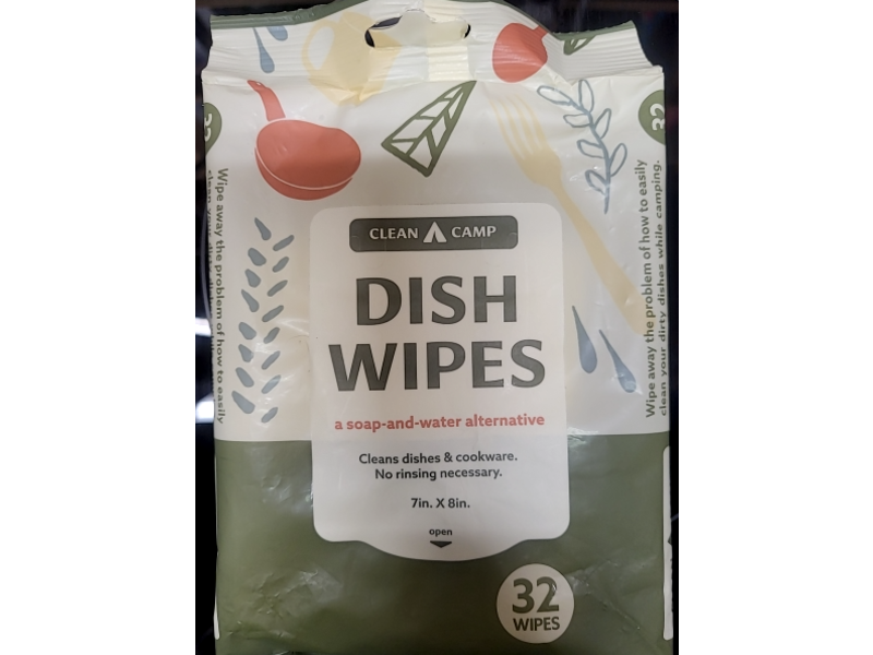 Clean Camp Dish Wipes, 32 Wipes