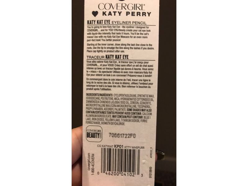 CoverGirl Katy Perry Katy Pearl Kat Eye Liner, KP01 Kitty WhisPurr, 0.33 oz