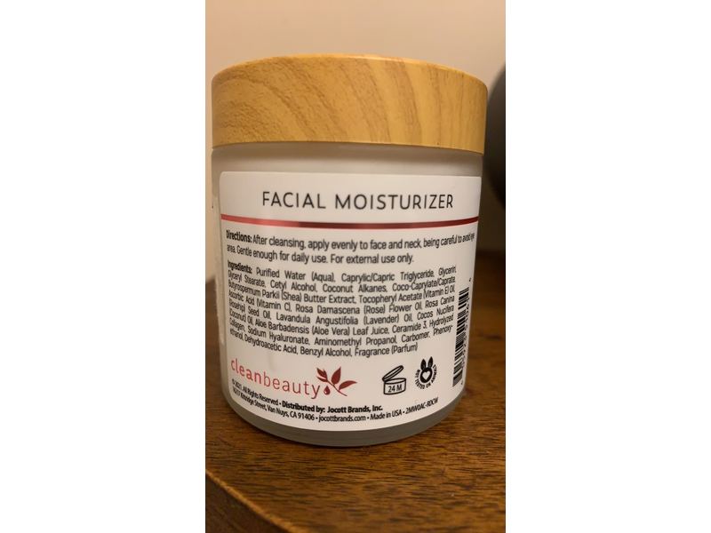 Clean Beauty Deep Hydration Face Moisturizer, 4 oz/113 g