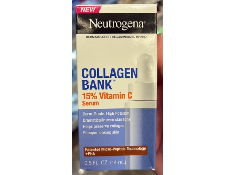 Neutrogena Collagen Bank Serum, 15% Vitamin C, 0.5 fl oz/14 mL