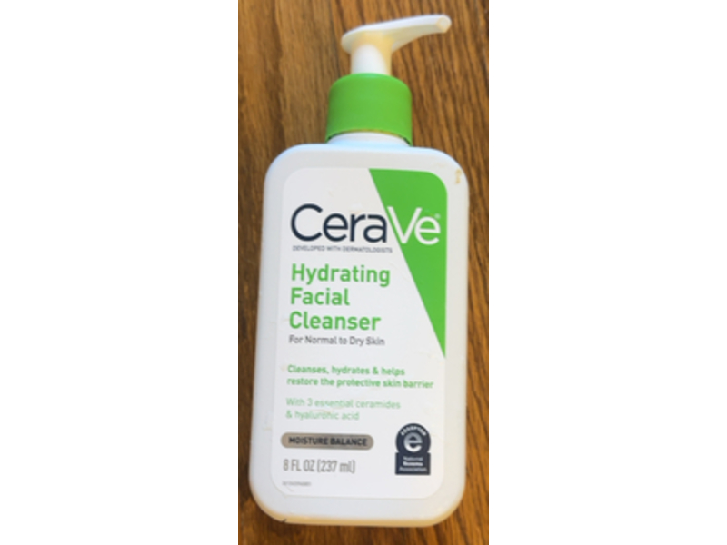 CeraVe Hydrating Facial Cleanser, 8 fl oz/237 mL
